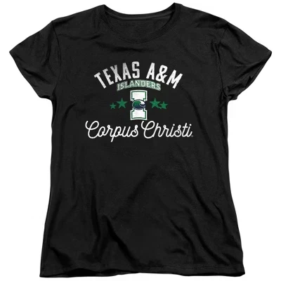 Женская футболка Texas A&M University Corpus Christi Islanders черного цвета