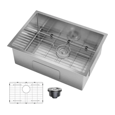 Врезная кухонная мойка CuisinSmart 1 чаша, 16‑калибр нерж.