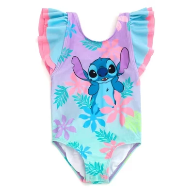 Lilo & Stitch Для маленьких девочек UPF 50+ Цельный купальный костюм от новорожденного до младенца многоцветный