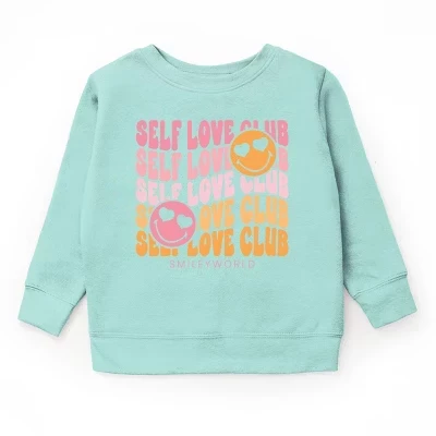 Молодежная толстовка SmileyWorld Self Love Club Wave с морской пеной