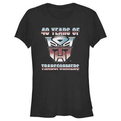 Подростковая футболка Transformers, 40 лет автоботов, черная
