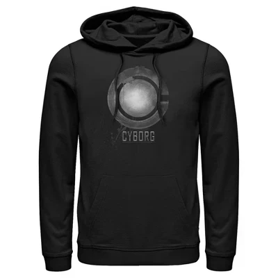 Мужская толстовка с капюшоном Zack Snyder Justice League Cyborg с серебристым логотипом, черная