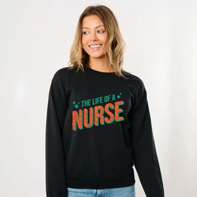 The Life Of A Nurse Puff/Блестящая женская толстовка midnight