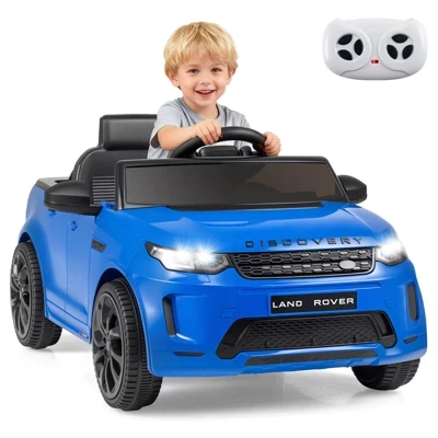 Licensed Land Rover Kids Ride on Car with Remote Control, LED Lights, Music, Horn Navy Blue/Black/Red/Pink/White blue