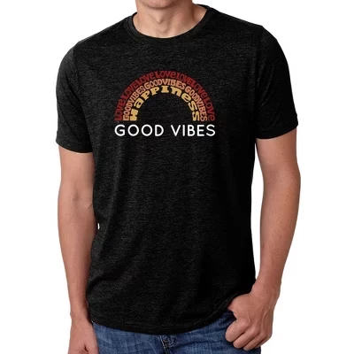 Мужская футболка премиум-класса Blend Word Art - Good Vibes черного цвета