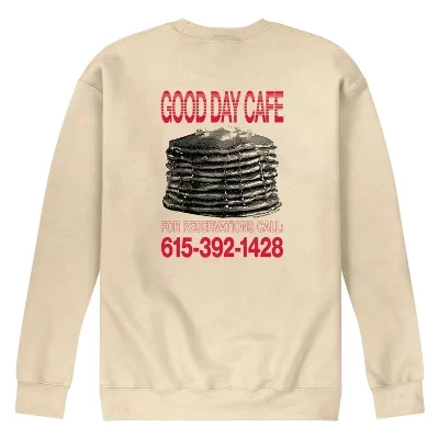Мужская флисовая толстовка Good Day Cafe с графическим принтом кремового цвета.