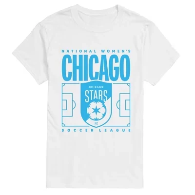 Мужская футболка с коротким рукавом Chicago Stars Center Field с графическим рисунком, белая