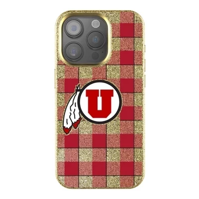 Чехол для мобильного телефона NCAA Big 12 Universities в клетку с золотыми украшениями для Apple iPhone utah utes
