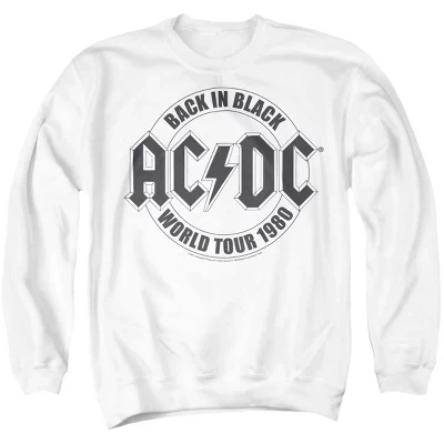 Мужская толстовка с круглым вырезом и эмблемой ACDC Tour, белая