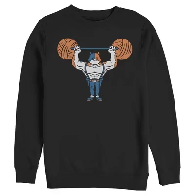 Мужская толстовка из пряжи Lifter Meowscles черного цвета