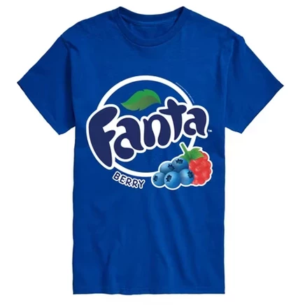 Мужская футболка Fanta Berry Logo с принтом, синяя
