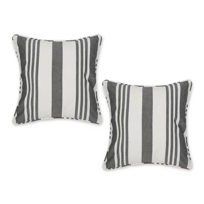2 чехла Design Imports 46×46 см в полоску, черные