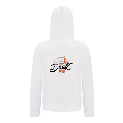Толстовка с капюшоном на молнии Just Dunk It Basketball – белая толстовка с графическим принтом Slam Dunk