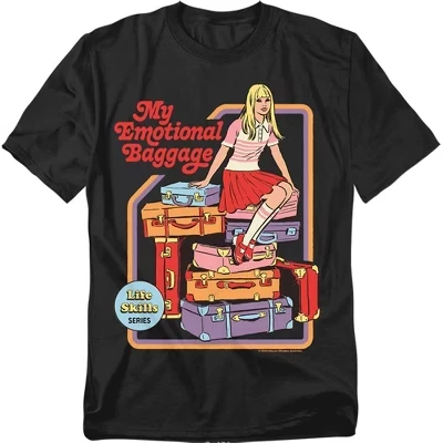 Мужская футболка Steven Rhodes My Emotional Baggage, черная