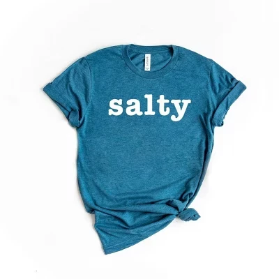 Женская футболка Simply Sage Market Salty с принтом, бирюзовая