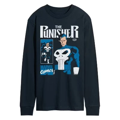 Мужской лонгслив Punisher Comic Cover, синий
