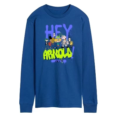 Мужской лонгслив Hey Arnold Retro Arnold, синий