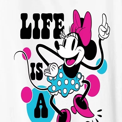 Женская футболка с коротким рукавом Life Is Party с графическим рисунком белого цвета