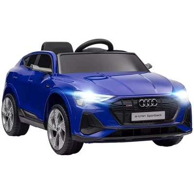 Детская электрическая поездка на спортивном автомобиле Audi на 12 В, игрушка на батарейках с родительским пультом дистанционного управления, подсветкой, музыкой и звуковым сигналом, для детей 3-5 лет