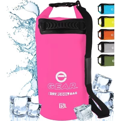 Сумка-холодильник Enthusiast Gear Roll Top 15 л, розовая