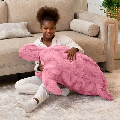 Raven-Symoné Shelly the Turtle Sea Buddy Large Kids Stuffed Animal Bean Bag and Pouf lush fur wild rose