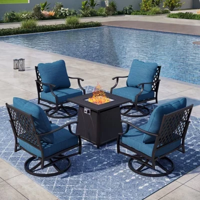 Комплект мебели с очагом Captiva Designs, синий