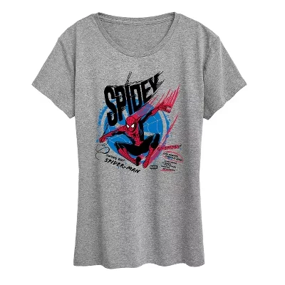 Женская футболка Spider-Man «Скорость Спайди», серая