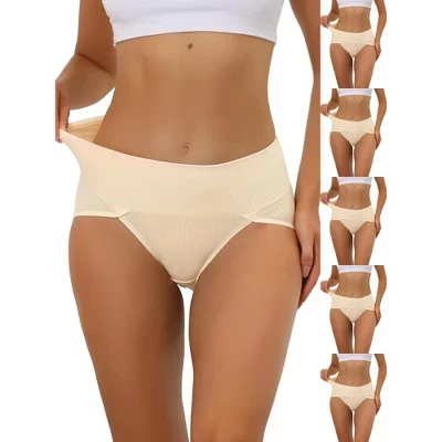 Женские трусики Inspire Chic, высокая талия, 6 шт., бежевые