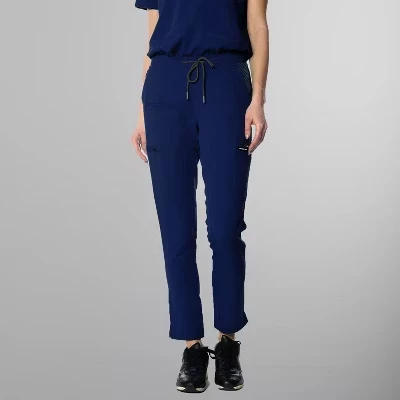 Женские брюки-карго Scrub Jogger с открытой нижней частью штанины (сумки с набивными карманами на талии) темно-синего цвета