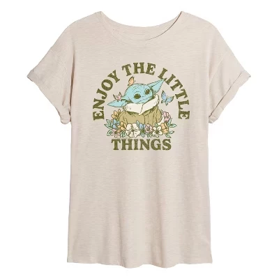 Женская футболка The Mandalorian Enjoy The Little Things с объемным рисунком birch