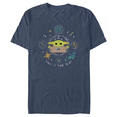 Мужская футболка Star Wars The Mandalorian Grogu, синяя