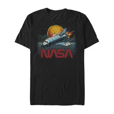 Мужская футболка NASA Technology Landscape, чёрная