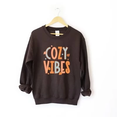 Женский свитшот Simply Sage Market Cozy Vibes, шоколадный