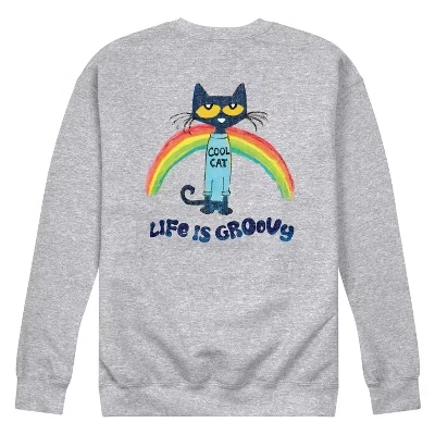 Мужская флисовая толстовка с графическим принтом Life Is Groovy athletic heather
