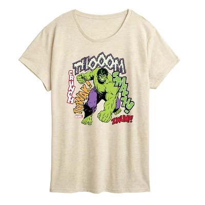 Women's -  - Hulk Smash Crunch Short Sleeve Graphic T-Shirt birch