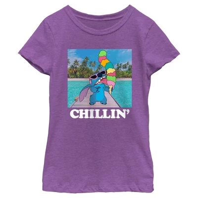 Женская футболка Chillin' для любителей мороженого фиолетового цвета