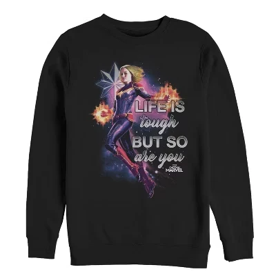 Мужской свитшот Marvel Captain Marvel Tough, черный