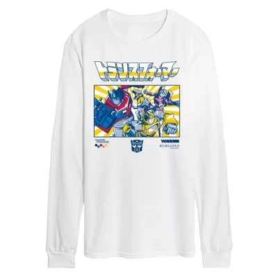 Мужской лонгслив Transformers Katakana Autobots, белый