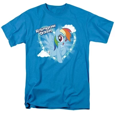 Футболка для взрослых Tv Rainbow Dash бирюзового цвета
