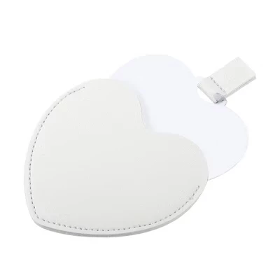 Карманное зеркало Unique Bargains стальное в PU-чехле, белое
