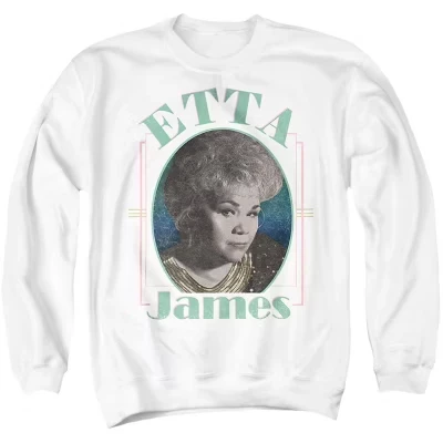 Толстовка с круглым вырезом для взрослых Miss Etta James белого цвета