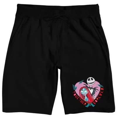 Кошмар перед Рождеством Jack & Sally Heart Взрослые Черные пижамные шорты для сна черные
