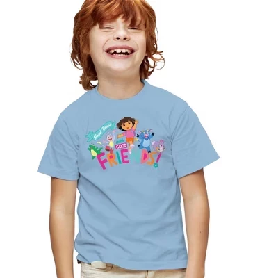 Футболка для мальчиков Dora Explorer Good Friends, голубая