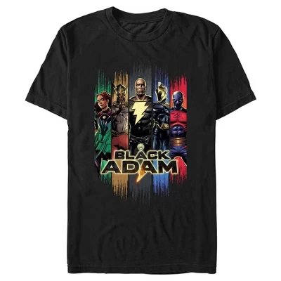Мужская футболка Black Adam «Супергерои JSA», черная