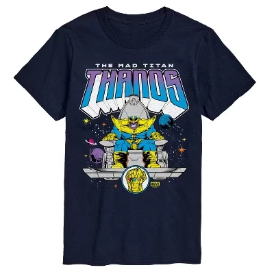Мужская футболка Marvel Thanos Mad Titan, синяя