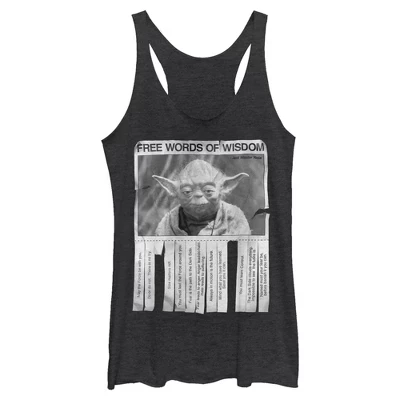 Женская борцовка star wars yoda words of wisdom, черная