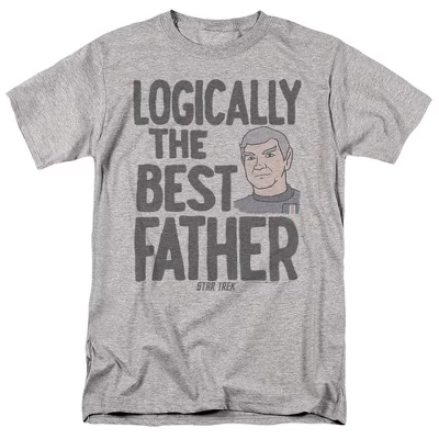 Мужская футболка Logically The Best Father от athletic heather