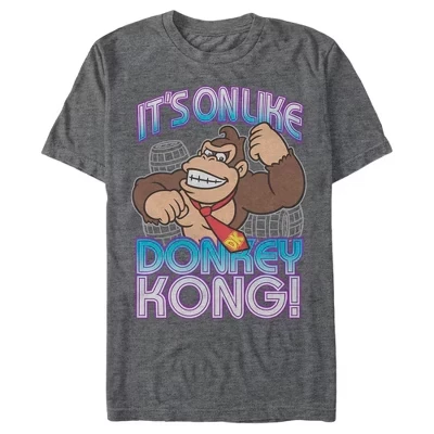 Мужская футболка Nintendo Donkey Kong, темно-серая