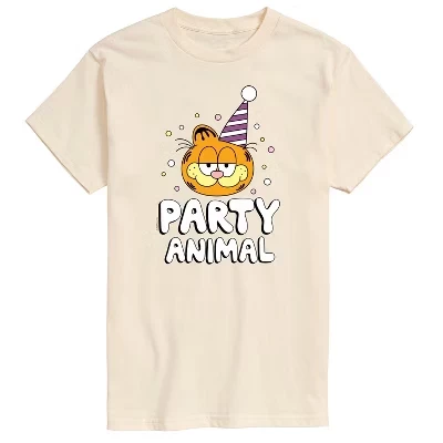 Мужская футболка с коротким рукавом и рисунком Party Animal кремового цвета