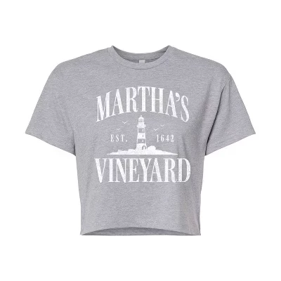 Женская укороченная футболка с рисунком Marthas Vineyard